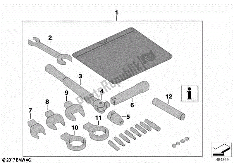 Todas las partes para Herramienta De Coche, Kit De Servicio de BMW K 1200S 40 2004 - 2008