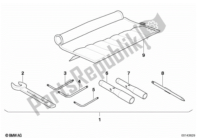 Todas las partes para Herramienta De Coche, Kit Complementario de BMW K 1200S 40 2004 - 2008