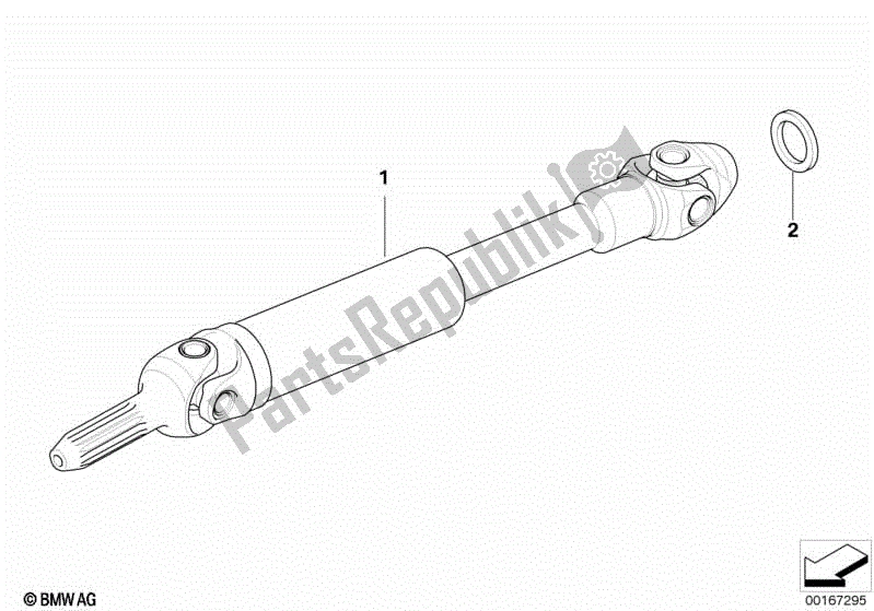 Toutes les pièces pour le Arbre De Transmission du BMW K 1200S 40 2004 - 2008