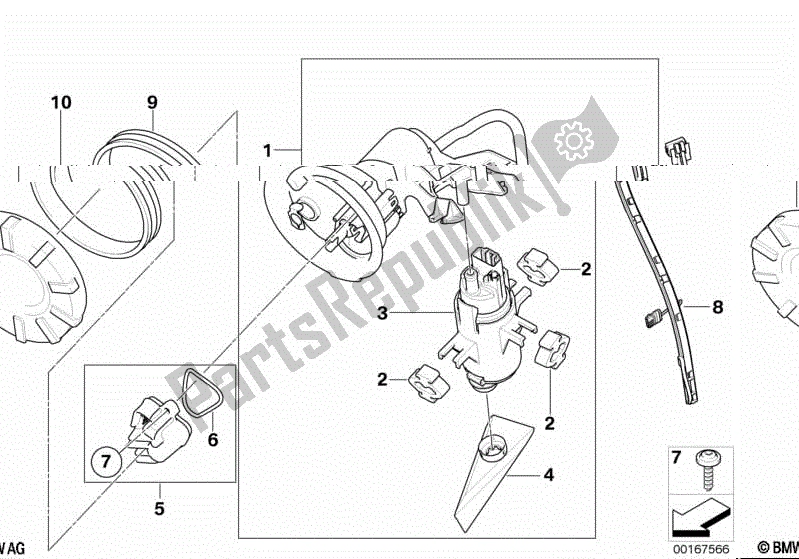 Toutes les pièces pour le Pompe à Carburant Et Capteur De Niveau De Carburant du BMW K 1200S 40 2004 - 2008