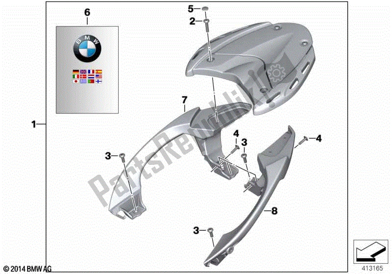 Toutes les pièces pour le Grille à Bagages du BMW K 1200S 40 2004 - 2008