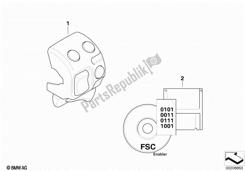 Toutes les pièces pour le Retrofit Asc du BMW K 1200S 40 2004 - 2008