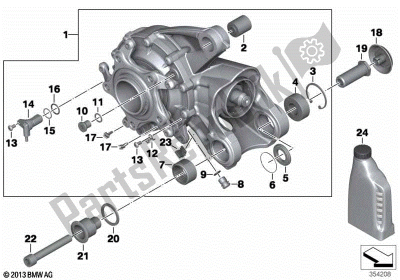 Todas las partes para Caja De Cambios De ángulo Recto Integral Abs Gen. 2 de BMW K 1200S 40 2004 - 2008