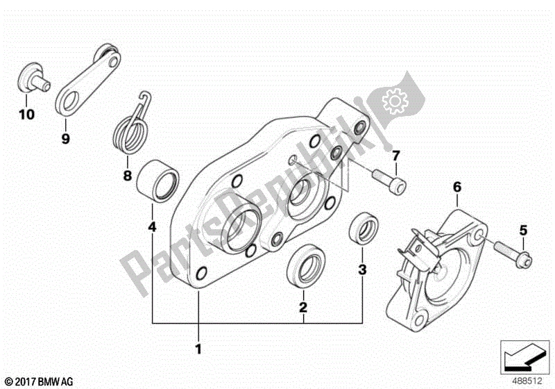 Todas las partes para Cubierta De La Caja De Control De Cambios de BMW K 1200S 40 2004 - 2008