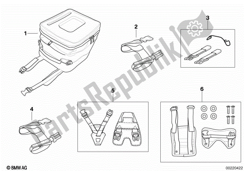 Toutes les pièces pour le Sacoche De Réservoir Universelle du BMW K 1200S 40 2004 - 2008