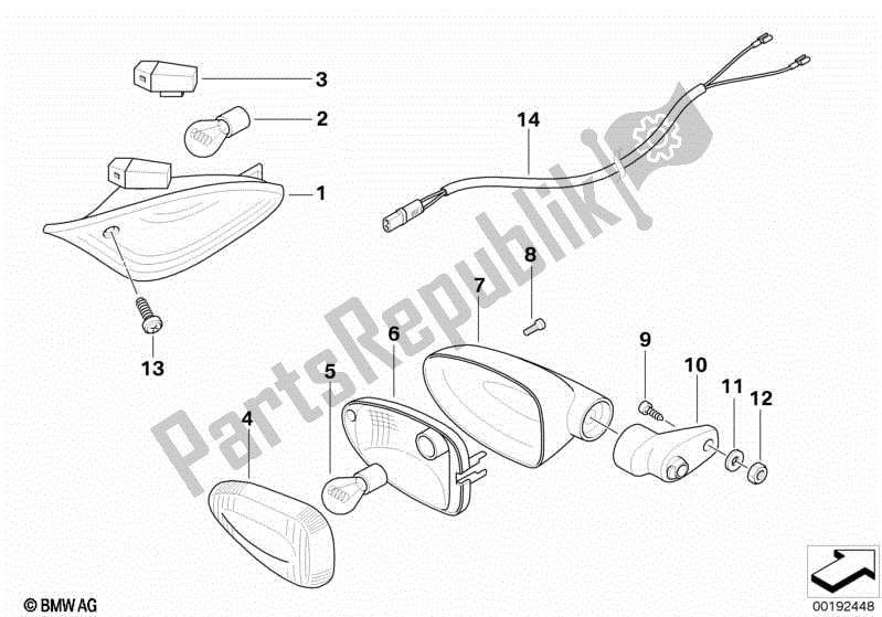 Todas las partes para Luces De Señal De Giro de BMW K 1200S 40 2004 - 2008