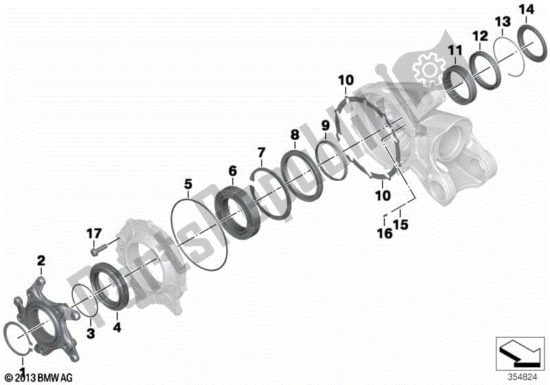 Todas las partes para Cojinete Para Corona de BMW K 1300 GT 44 2008 - 2010