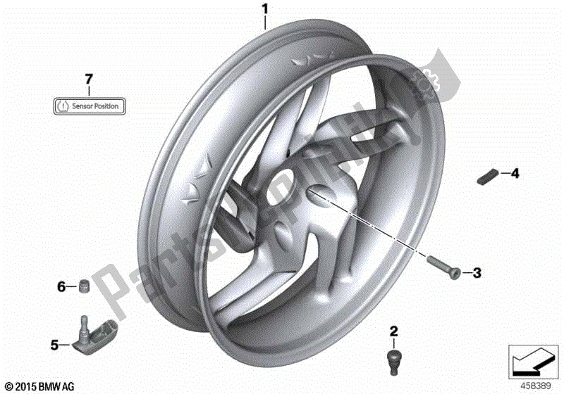 Todas las partes para Llanta De Fundición, Trasera de BMW K 1300 GT 44 2008 - 2010