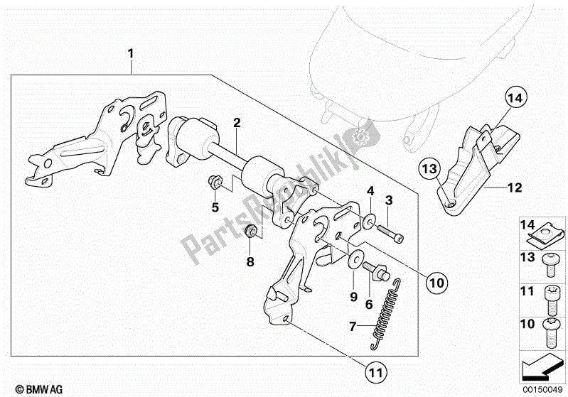 Todas las partes para Piezas De Montaje Para Banqueta de BMW K 1300 GT 44 2008 - 2010