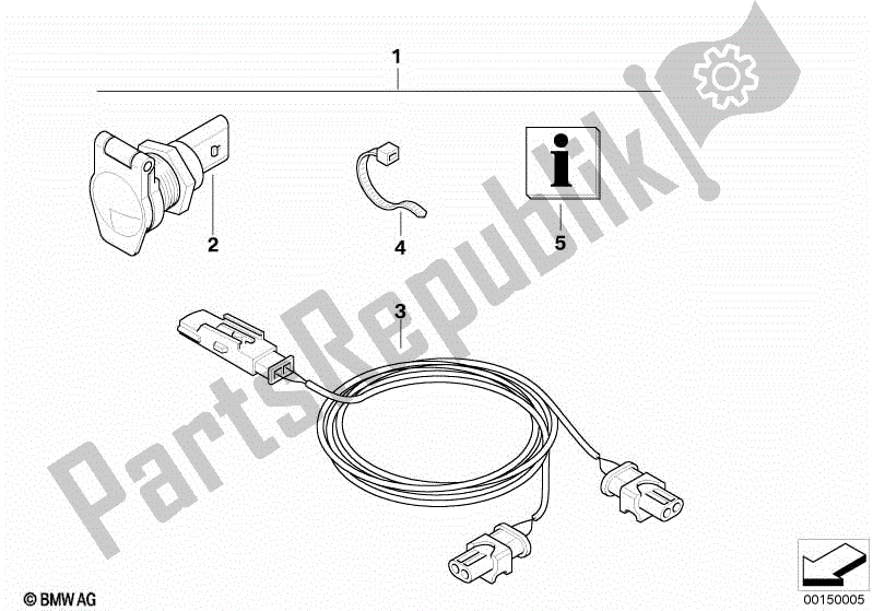 Todas las partes para Kit De Reequipamiento, Enchufe de BMW K 1300 GT 44 2008 - 2010