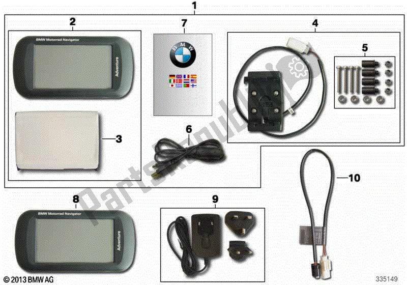Alle onderdelen voor de Bmw Motorrad Navigator Adventure van de BMW K 1300R 43 2008 - 2012