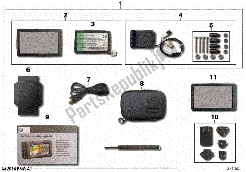 Todas las partes para Bmw Motorrad Navigator V de BMW K 1300R 43 2008 - 2012