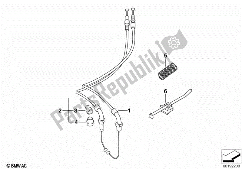 Alle onderdelen voor de Bowden Kabels van de BMW K 1300R 43 2008 - 2012