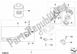 Clutch lever assembly, smoked glass