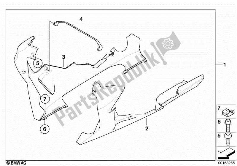 Alle onderdelen voor de Motorspoiler van de BMW K 1300R 43 2008 - 2012