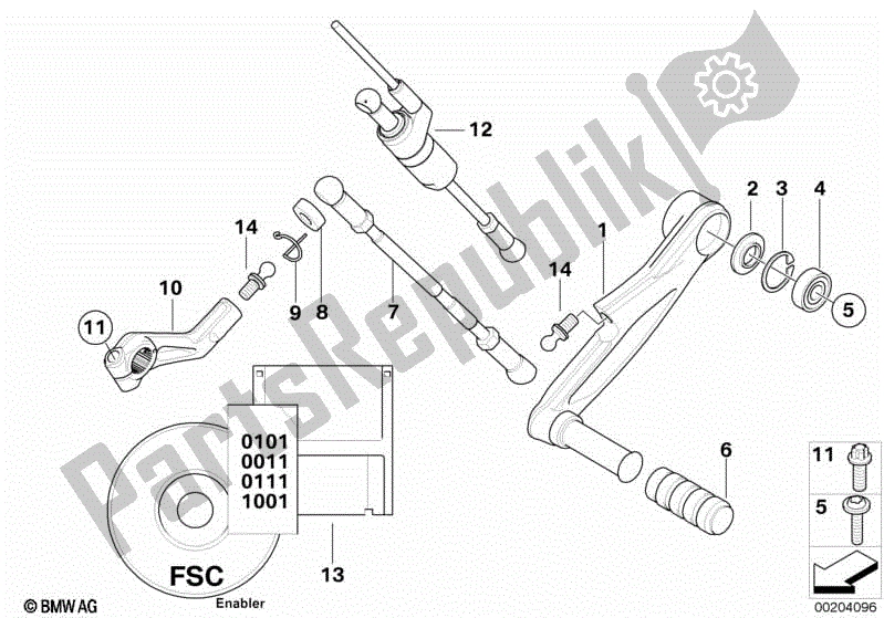 Todas las partes para Piezas De Cambio De Marchas Externas / Palanca De Cambio de BMW K 1300R 43 2008 - 2012