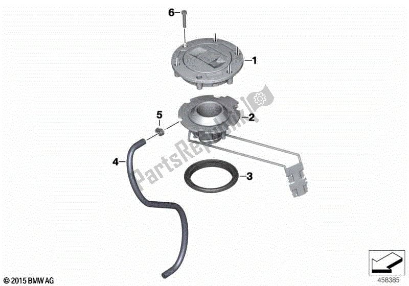 Todas las partes para Tapón Del Depósito De Combustible de BMW K 1300R 43 2008 - 2012