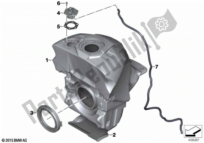 Alle onderdelen voor de Benzinetank van de BMW K 1300R 43 2008 - 2012