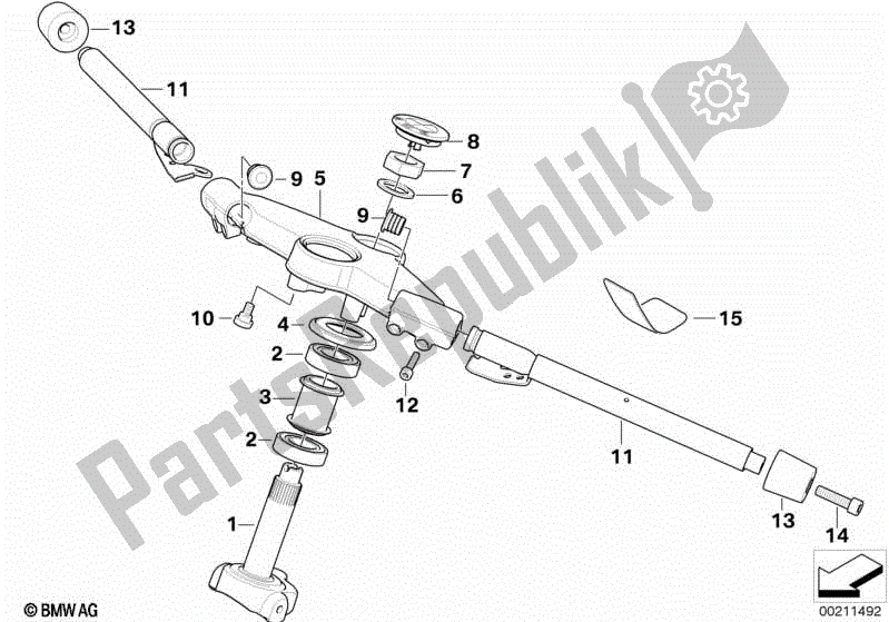 Alle onderdelen voor de Stuur / Montage van de BMW K 1300R 43 2008 - 2012