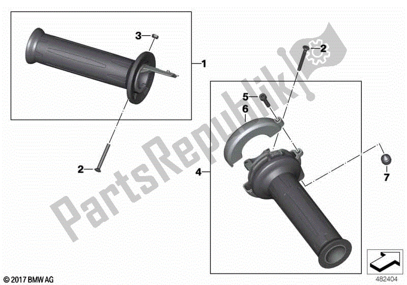 Todas las partes para Empuñadura De Manillar, Calefactable de BMW K 1300R 43 2008 - 2012