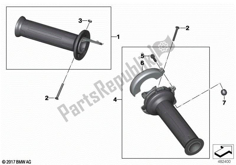 Todas las partes para Puños Del Manillar Sin Calefacción de BMW K 1300R 43 2008 - 2012