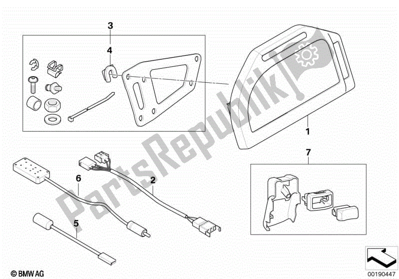 Alle onderdelen voor de Hp Instrumentenpaneel van de BMW K 1300R 43 2008 - 2012