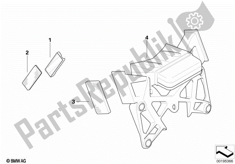 Todas las partes para Soporte De Matrícula Nosotros / Reflectores de BMW K 1300R 43 2008 - 2012