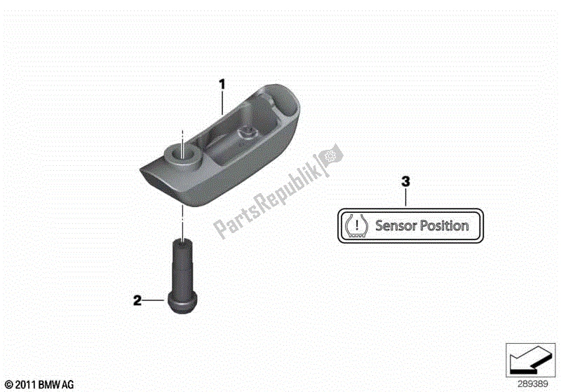 Alle onderdelen voor de Rdc Sensor Voor Voorwiel van de BMW K 1300R 43 2008 - 2012