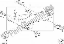 Rear wheel swinging arm