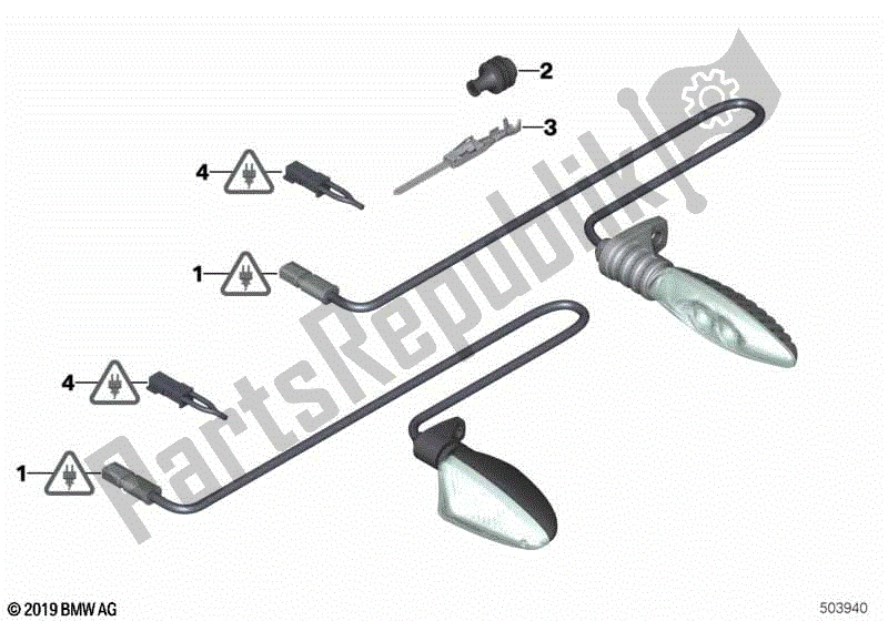 Alle onderdelen voor de Reparatie Connector, Controlelampje van de BMW K 1300R 43 2008 - 2012