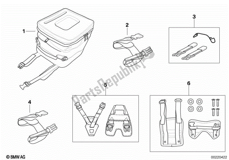 Todas las partes para Bolsa De Depósito Universal de BMW K 1300R 43 2008 - 2012