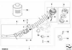 Clutch lever assembly, smoked glass