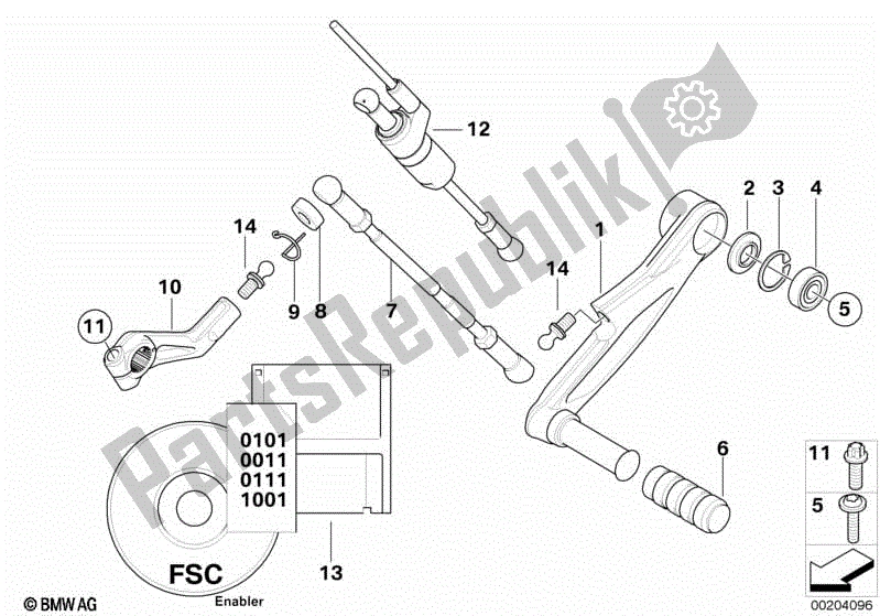 Todas las partes para Piezas De Cambio De Marchas Externas / Palanca De Cambio de BMW K 1300S 40 2009 - 2016