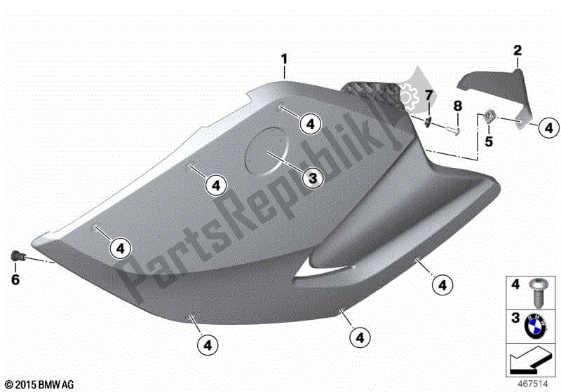 Todas las partes para Sección Lateral Del Carenado de BMW K 1300S 40 2009 - 2016