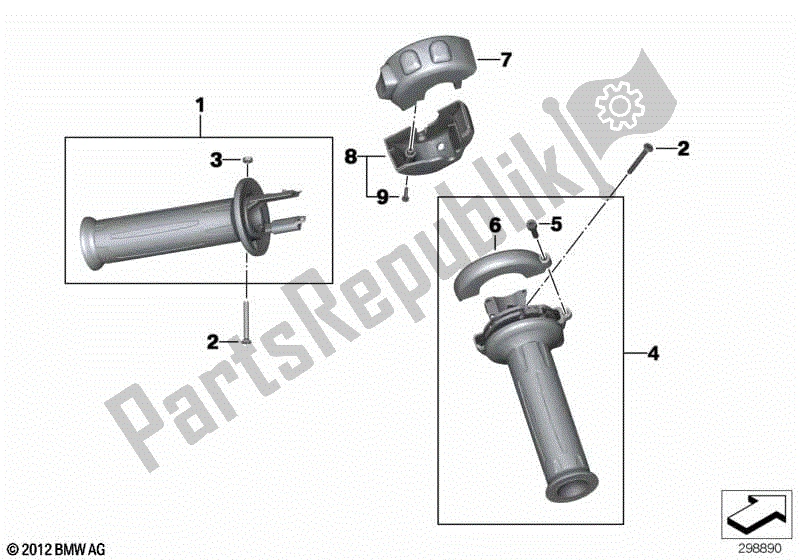 Todas las partes para Empuñadura De Manillar, Calefactable de BMW K 1300S 40 2009 - 2016