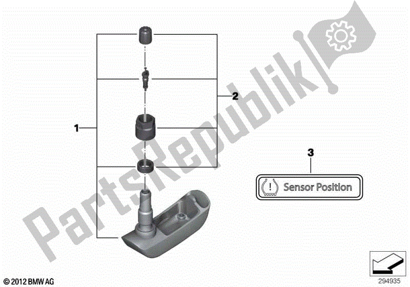 Todas las partes para Sensor Rdc Para Rueda Trasera de BMW K 1300S 40 2009 - 2016