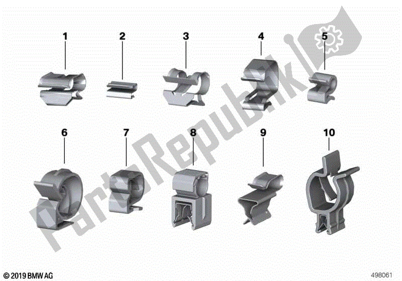 Todas las partes para Clips De Retención, Clips De Línea de BMW K 1300S 40 2009 - 2016