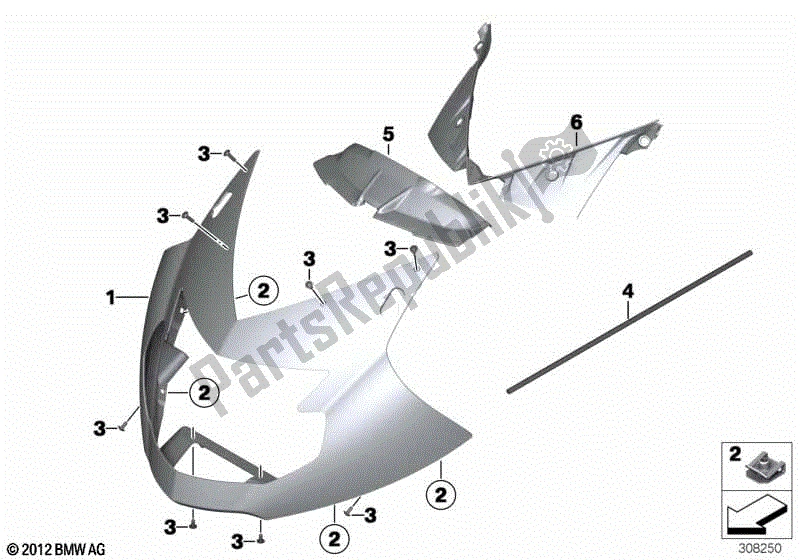 Todas las partes para Parte Superior Del Panel De Moldura de BMW K 1300S 40 2009 - 2016