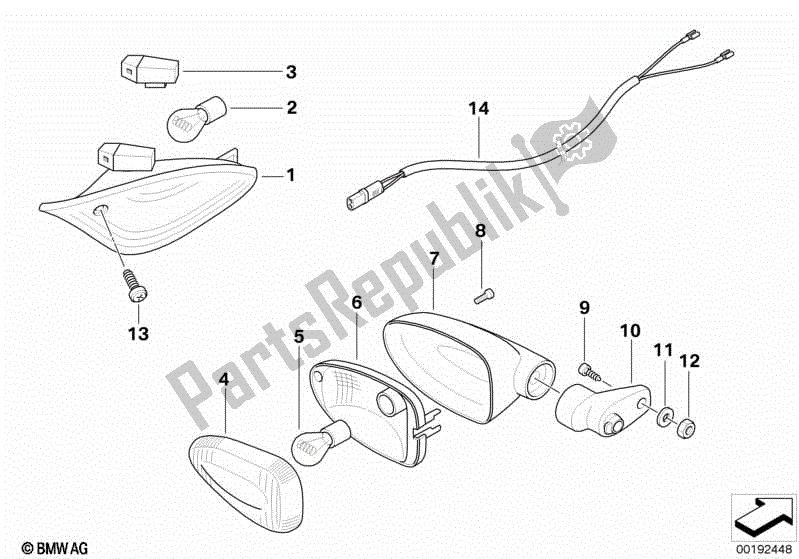 Todas las partes para Luces De Señal De Giro de BMW K 1300S 40 2009 - 2016