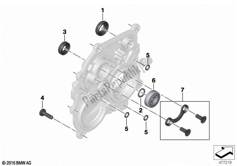 Todas las partes para Cojinete En Carcasa, Juntas de BMW K 1600 Bagger 61 2017 - 2021