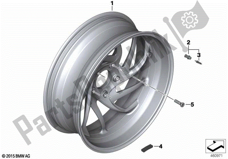 Todas las partes para Llanta De Fundición, Trasera de BMW K 1600 Bagger 61 2017 - 2021