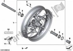 Cast wheel, TPM, front