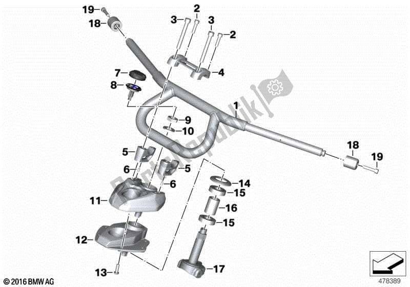 Todas las partes para Manillar de BMW K 1600 Bagger 61 2017 - 2021