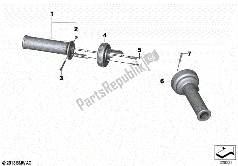 Todas las partes para Manillar Puños Calefactados / Multicontrolador de BMW K 1600 Bagger 61 2017 - 2021