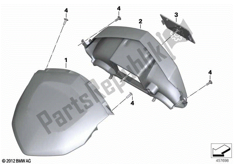 Todas las partes para Cubierta De Instrumentos Para Navegador 5 de BMW K 1600 Bagger 61 2017 - 2021