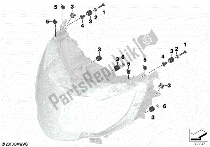 Todas las partes para Hardware De Montaje Para Faro De Xenón de BMW K 1600 Bagger 61 2017 - 2021