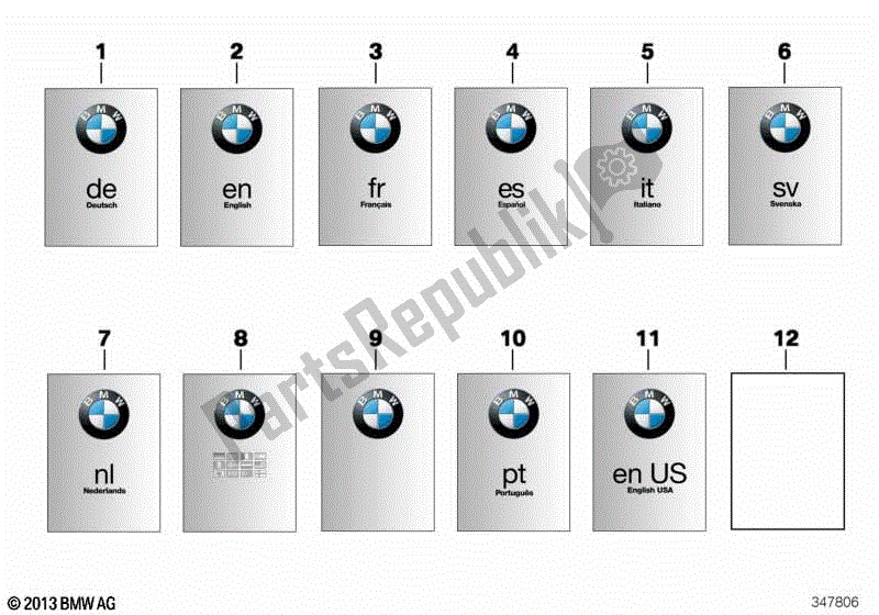 Todas las partes para Manual Del Propietario de BMW K 1600 Bagger 61 2017 - 2021