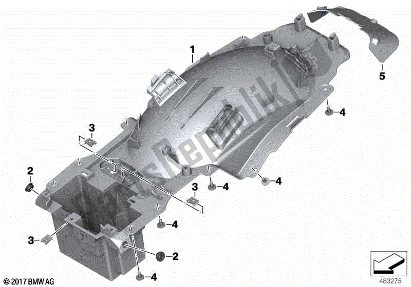 Todas las partes para Parte Trasera Del Portador de BMW K 1600 Bagger 61 2017 - 2021