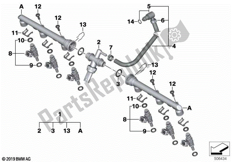 Toutes les pièces pour le Soupapes / Tuyaux Du Système D'injection De Carburant du BMW K 1600 Bagger 61 2017 - 2021