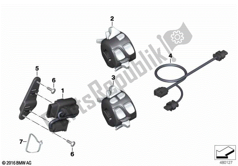 Todas las partes para Cable Adaptador, Interruptor de BMW K 1600 GT 48 2010 - 2016